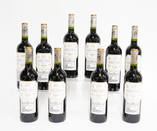 TEN BOTTLES OF HEREDEROS DEL MARQUES DE RISCAL RIOJA RESERVA 2011 (10)