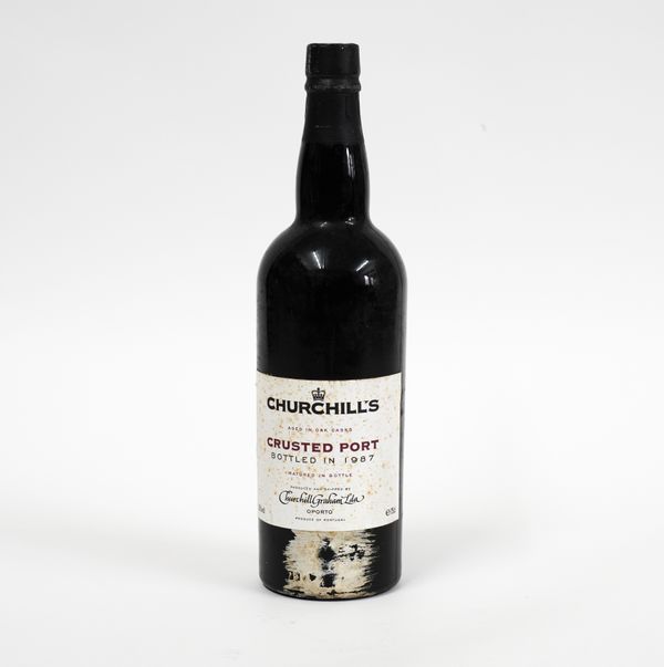 A BOTTLE OF CHURCHILL'S CRUSTED PORT 1987