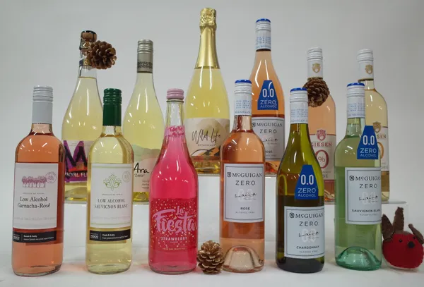 12 BOTTLES LOW ALCOHOL AND ALCOHOL FREE WINE AND DRINKS