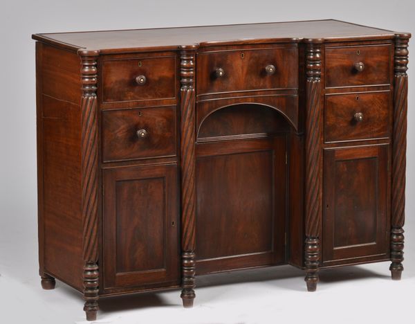 A REGENCY MAHOGANY SIDE CABINET