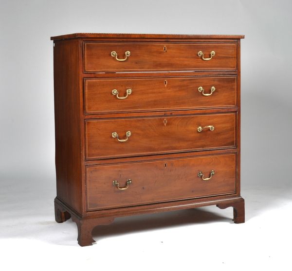 A GEORGE III INLAID MAHOGANY CHEST