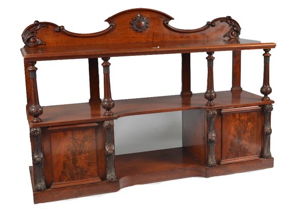 A VICTORIAN MAHOGANY SERVING BUFFET