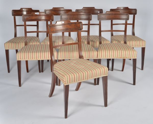 A SET OF EIGHT GEORGE IV MAHOGANY DINING CHAIRS (8)