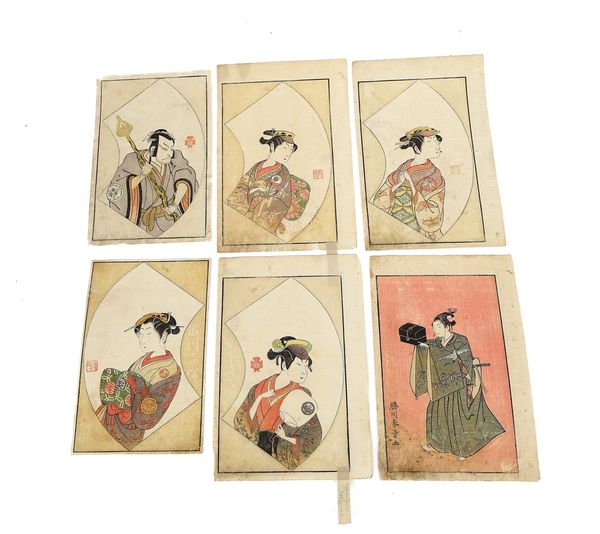 KATSUKAWA SHUNCHO ( 1726-92) AND IPPITSUSAI BUNCHO ( FL. CA. 1765-92) FIVE WOODBLOCK PRINTS