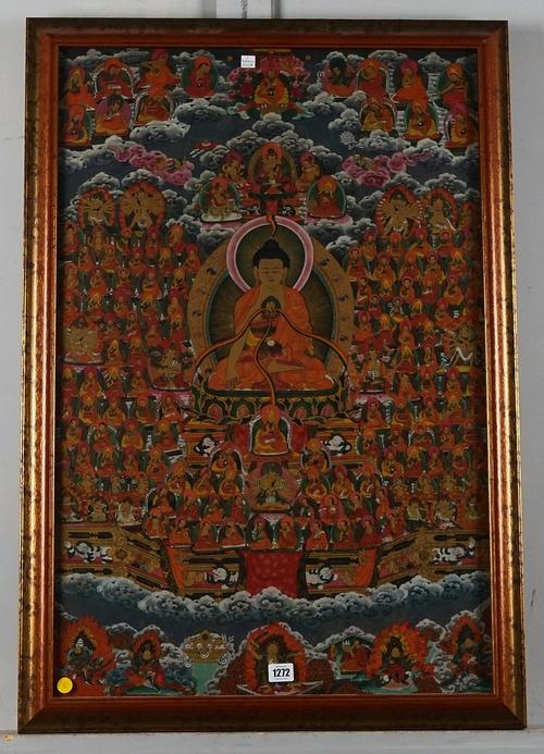 A LARGE TIBETAN THANGKA