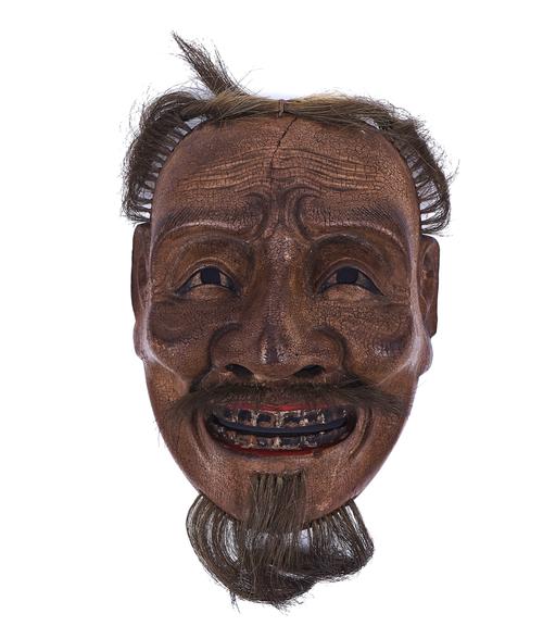 A JAPANESE NOH MASK OF ASAKURA-JO (OLD MAN)