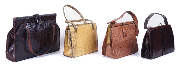 FOUR VINTAGE HANDBAGS