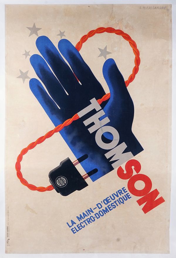 POSTER, ADOLPHE MOURON CASSANDRE  (1901 - 1968)  'THOMSON':