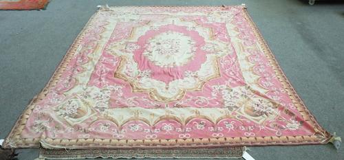 A MODERN RUG OF AUBUSSON DESIGN