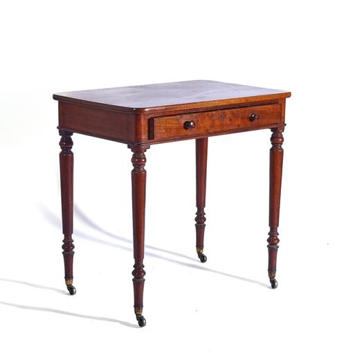 IN THE MANNER OF GILLOWS; A MID 19TH-CENTURY MAHOGANY WRITING TABLE