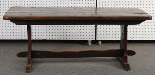 AN OAK REFECTORY TABLE