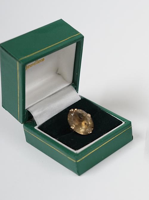 THREE GEM SET DRESS RINGS (3)