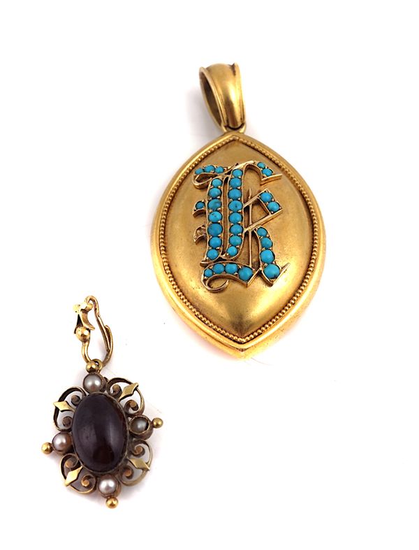 TWO VICTORIAN PENDANTS (2)