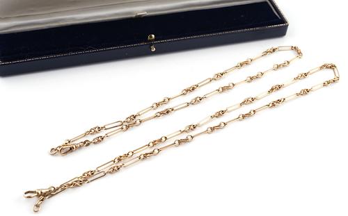 TWO 9CT GOLD NECKCHAINS (2)