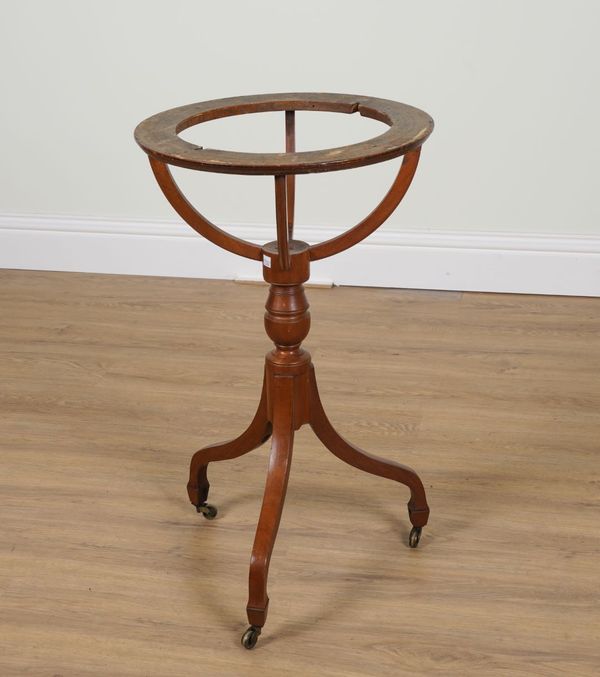 A GEORGE III STYLE MAHOGANY FRAMED TRIPOD GLOBE STAND