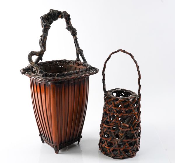 TWO JAPANESE IKEBANA BASKETS (2)