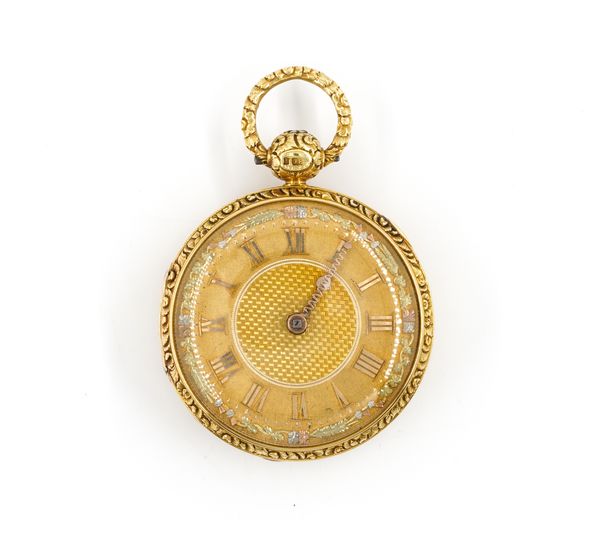 A GEORGE IV 18CT GOLD OPENFACED KEY WIND POCKET WATCH