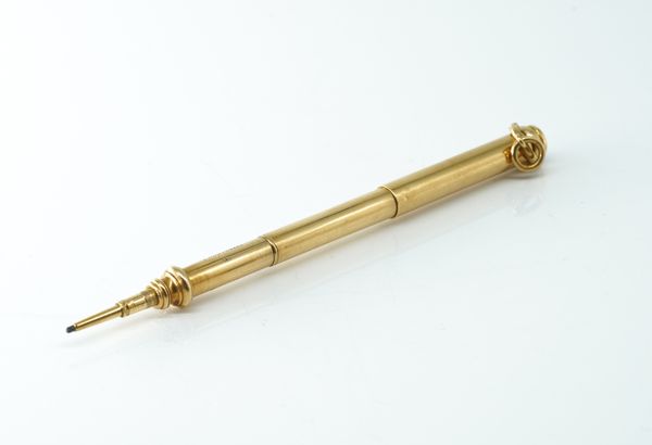 A GOLD CASED PROPELLING PENCIL