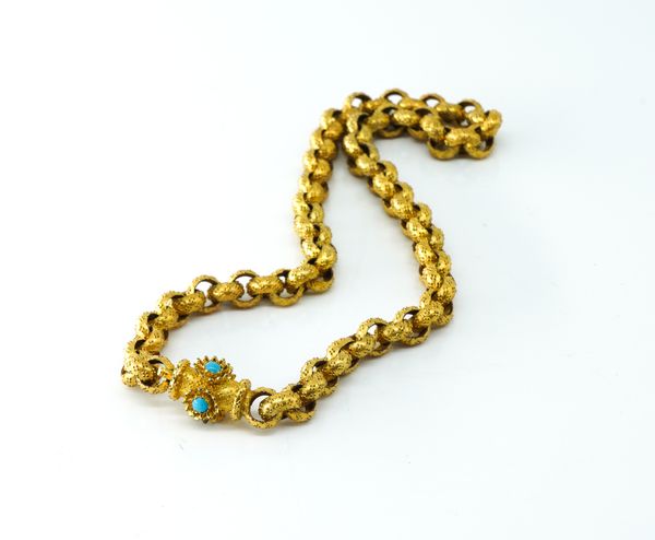 A GILT METAL NECKLACE