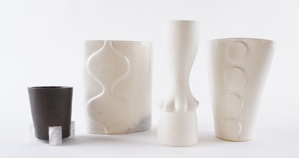 JONATHAN ADLER: A PORCELAIN ‘CAMILLE’ PATTERN VASE AND TWO OTHERS (3)