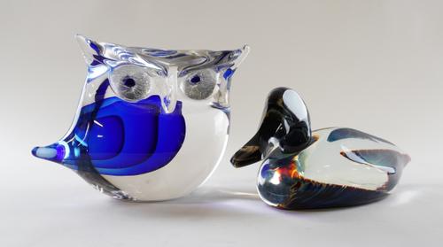 ANTONIO DE ROS FOR ARS CENEDESI: A MURANO SOMMERSO GLASS OWL (2)