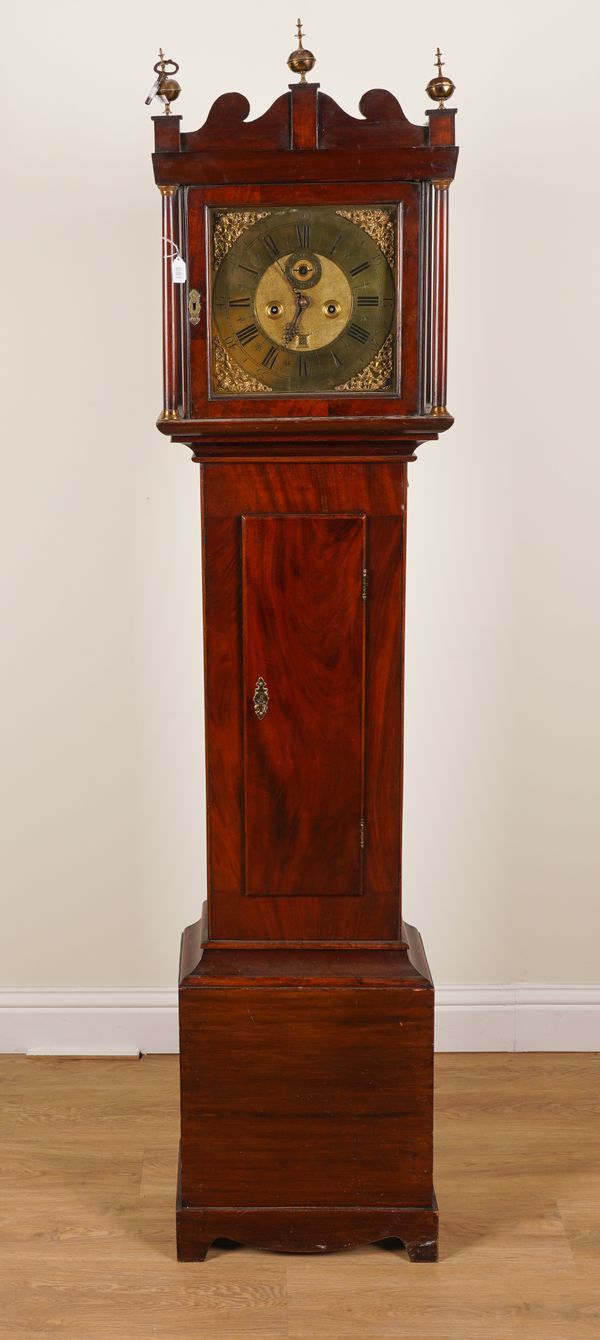 A MAHOGANY EIGHT-DAY LONGCASE CLOCK