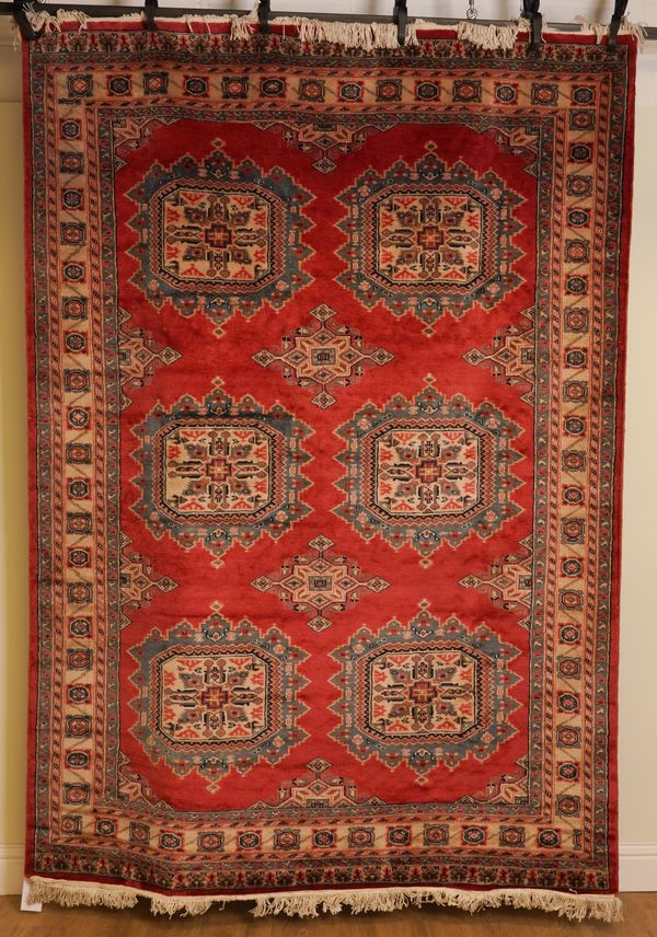 A MODERN PAKISTAN RUG OF AFGHAN DESIGN