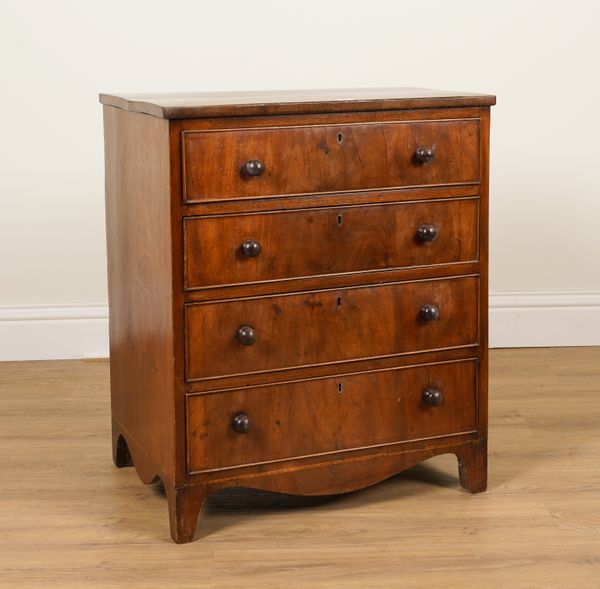 A SMALL 19TH ENTURY CONVERTED MAHOGANY FOUR DRAWER CHEST