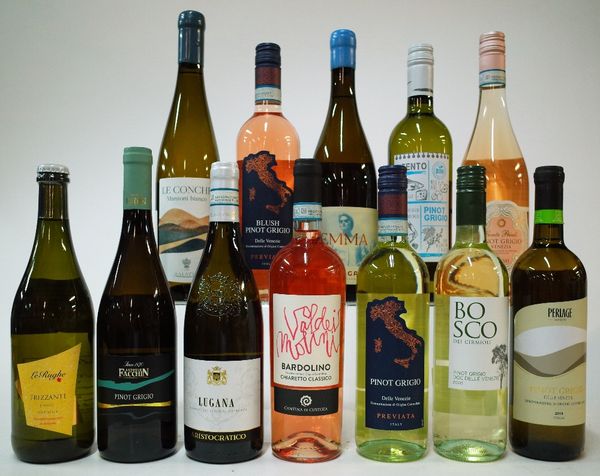 12 BOTTLES ITALIAN WHITE AND ROSÉ WINE