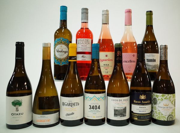 12 BOTTLES SPANISH WHITE AND ROSÉ WINE