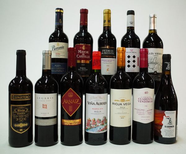 12 BOTTLES SPANISH AND PORTUGUESE RED WINE