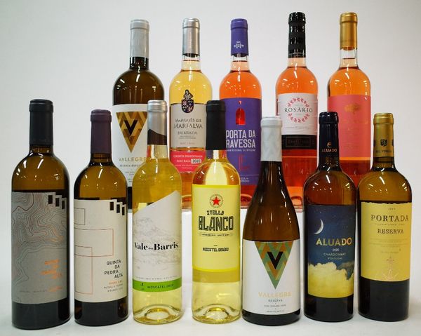 12 BOTTLES PORTUGUESE WHITE AND ROSE WINE