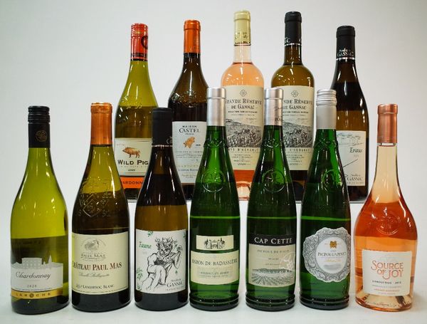 12 BOTTLES FRENCH WHITE AND ROSE WINE