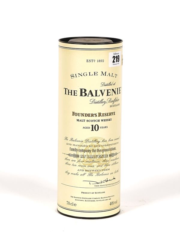 A 70CL BOTTLE OF THE BALVENIE FOUNDERS RESERVE 10 YEAR OLD SCOTCH WHISKY