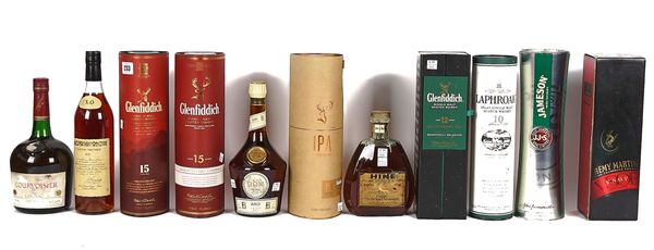 11 BOTTLES OF WHISKY AND COGNAC (11)