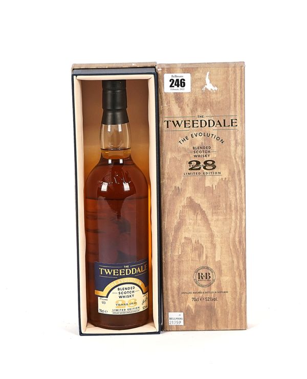 A 70CL BOTTLE OF THE TWEEDDALE THE EVOLUTION LIMITED EDITION 28 YEARS OLD SCOTCH WHISKY