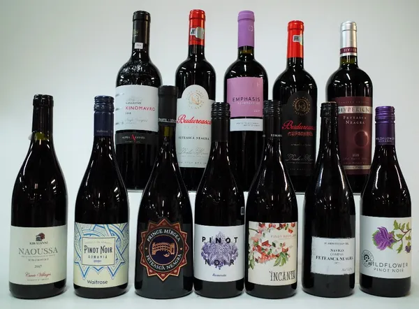 12 BOTTLES ROMANIAN AND GREEK RED WINE