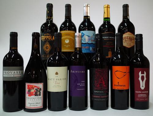 12 BOTTLES AMERICAN RED WINE