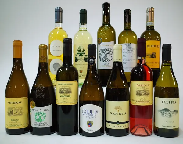 12 BOTTLES ITALIAN WHITE AND ROSÉ WINE