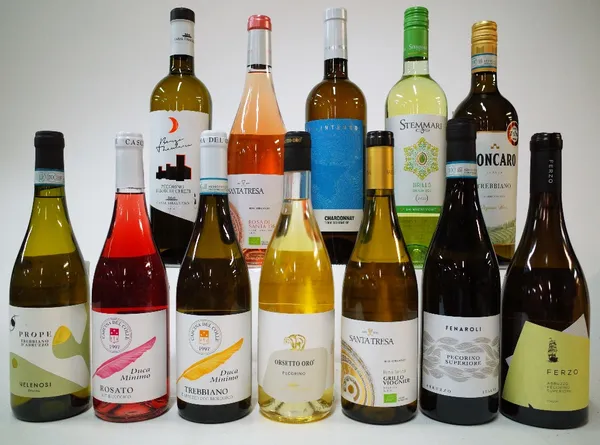 12 BOTTLES ITALIAN WHITE AND ROSÉ WINE