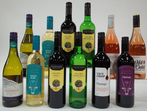 12 BOTTLES SOUTH AFRICAN RED, WHITE AND ROSÉ WINE