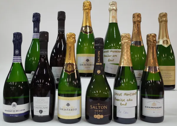 11 BOTTLES CHAMPAGNE AND 1 BRAZILIAN SPARKLING WINE