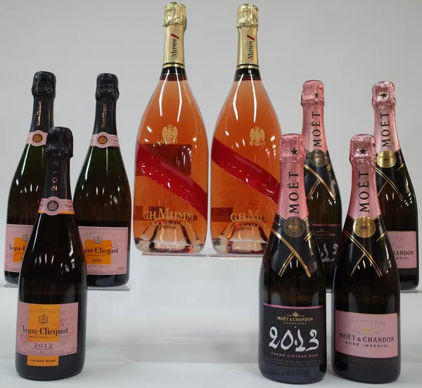 9 BOTTLES ROSÉ CHAMPAGNE