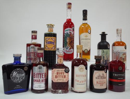 12 MIXED BOTTLES LIQUEURS AND BITTERS