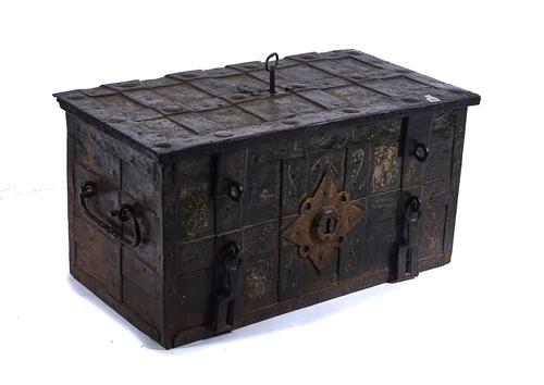 A 17TH CENTURY ARMADA CHEST