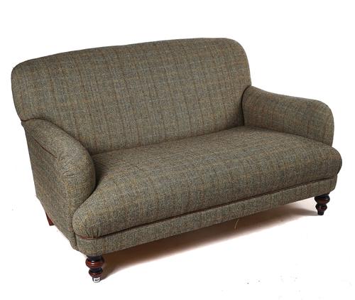 A BRAEMAR HARRIS TWEED PETIT SOFA