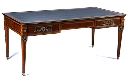 A LOUIS XVI STYLE WRITING DESK OR BUREAU PLAT
