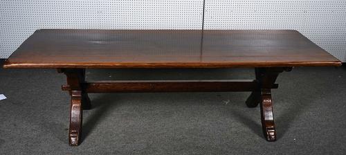 A 17TH CENTURY STYLE OAK REFECTORY TABLE
