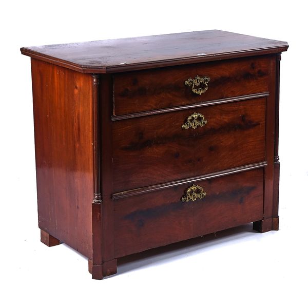 A MID-19TH CENTURY DUTCH MAHOGANY COMMODE