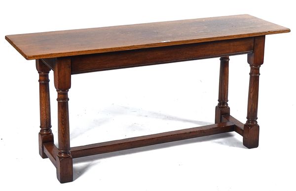 TITCHMARSH AND GOODWIN; A 17TH CENTURY STYLE OAK SIDE TABLE